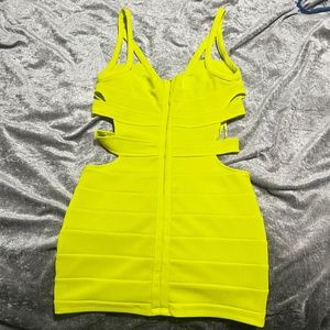 Missguided Lime Bandaged Dress